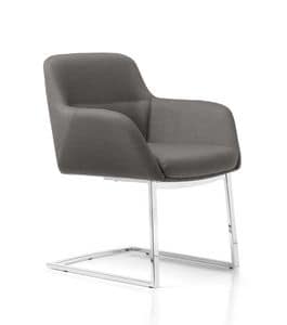Darwin visitor, Visitor chair in steel, for modern office