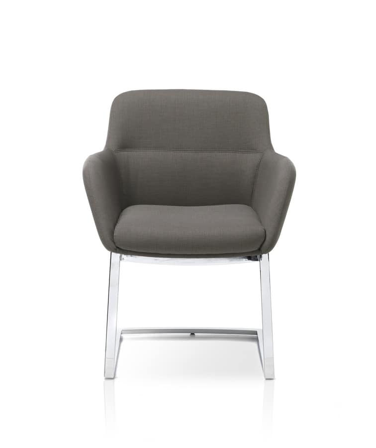 Visitor Chair In Steel For Modern, Modern Office Visitor Chairs
