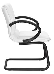 Diamond cantilever, Visitor chair with black armrests, cantilever base