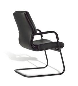 Digital 03, Sled chair, base in tubular steel, for office