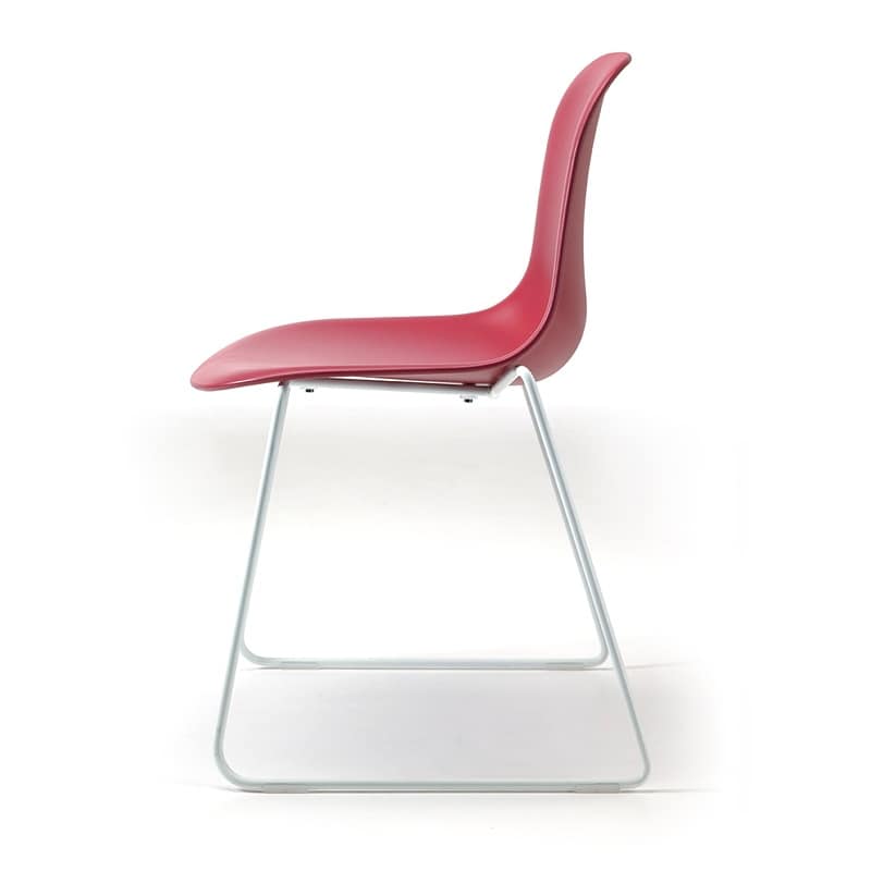 Máni SL, Visitor chair with colored polypropylene shell