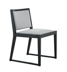 Marker chair 01, Visitor chair for reception, wooden frame