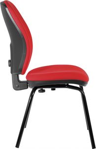 Nuvola 4 legs, Padded chair with backrest adjustable in height