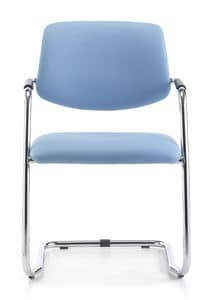Samba 01, Visitor chair with tubular steel, for office