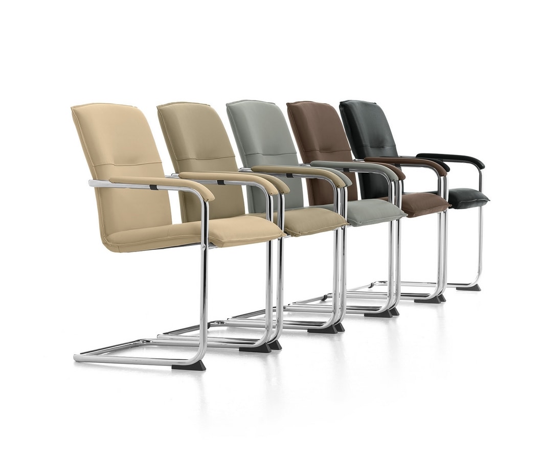 Silla 01, Chair with cantilever base for office