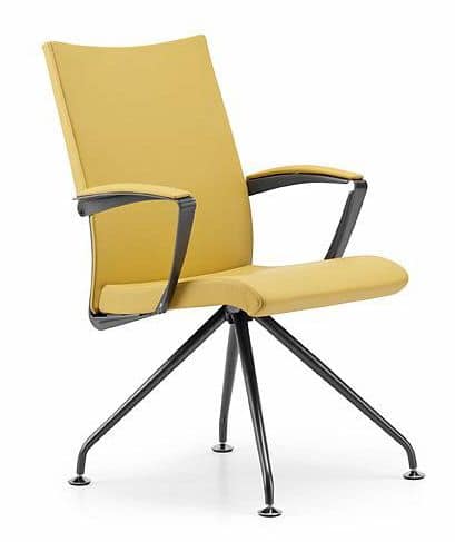 AVIA 4085, Padded chair with armrests, for meeting room