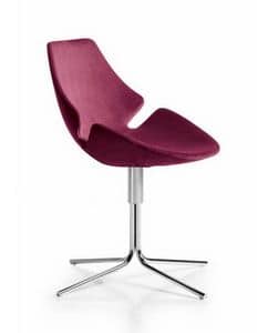 Eon swivel tubular, Chair with plastic shell, for medical studios