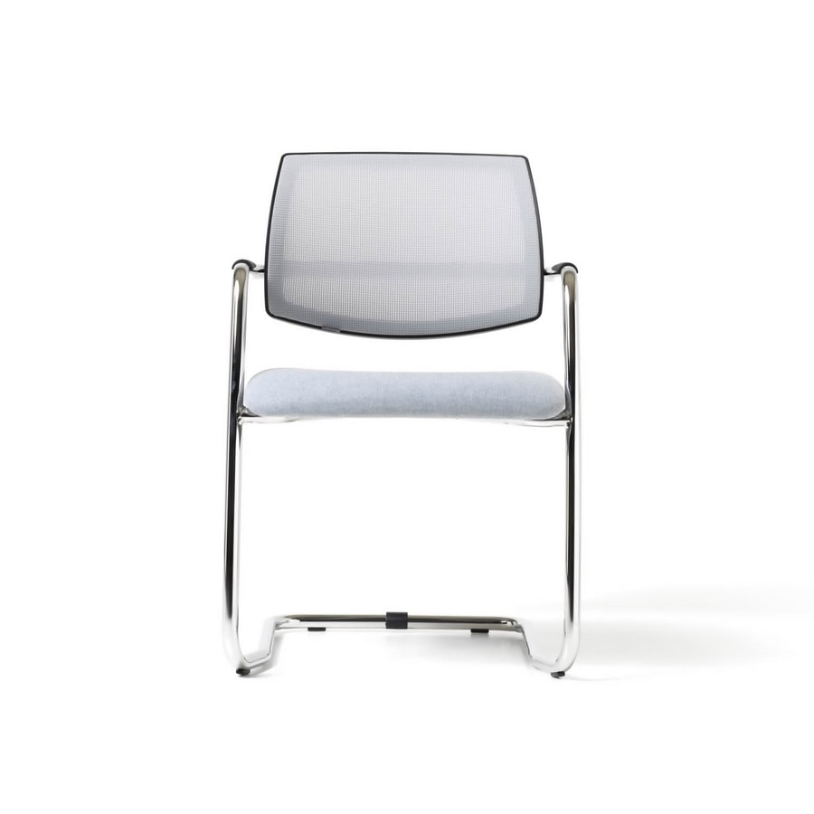 Social mesh, Modern Chair, polyurethane seat, mesh back