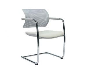 AIRE jr 407B, Chair with mesh backrest, for office and meeting rooms