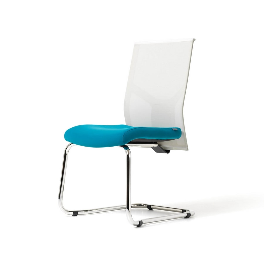 Fit mesh visitor, Visitor chair with mesh backrest, for call centers