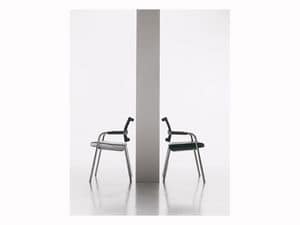 Star chair, Visitor chair for the home and office, in steel