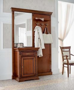 Art. entrance comp.02, Classic style entrance furniture, with mirror