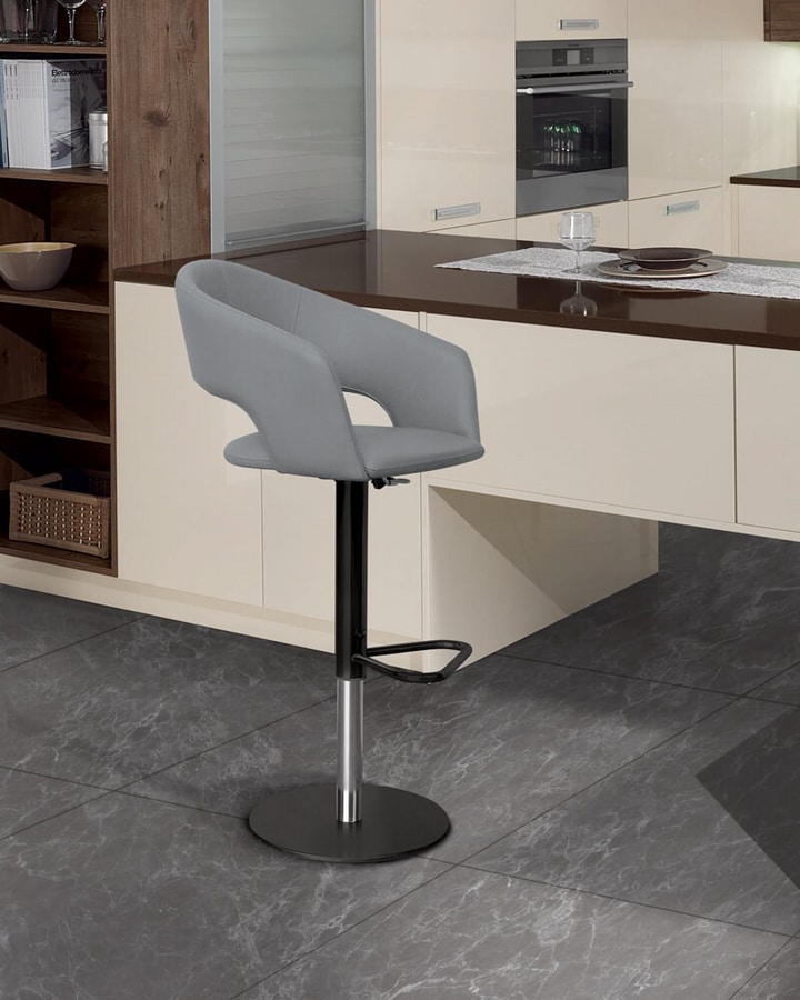 ARENA STOOL, Swivel and height-adjustable stool
