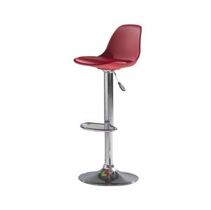 Frua SGA, Height-adjustable stool, polypropylene seat with imitation leather cushion