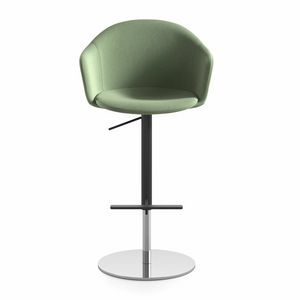 Máni Armshell fabric ST ADJ, Height adjustable stool