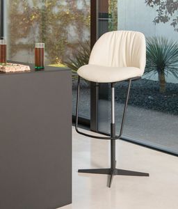 OLYMPIA, Height-adjustable stool, with memory foam padding