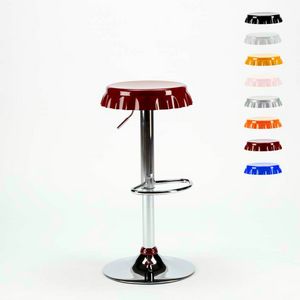 Stool in the form of a Bottle Cap Bar and Kitchen DALLAS Design - SGA800DAL, Stool in the shape of a cap with footrest