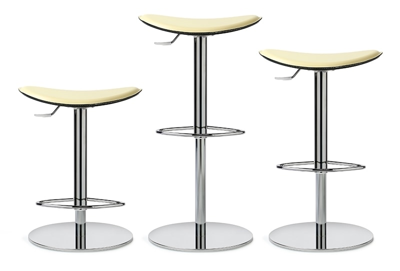 ZIP 190, Stool with leather seat