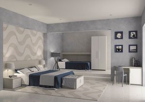 Art. 30130 Viareggio hotel room set, Complete bedroom furniture, modern style
