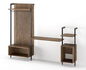 Art. 30854 Multifunction wall unit with 125 cm writing desk, Wall composition for hotel room furnishings