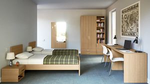 Art. 30936 Study 3 hotel room set, Complete furnishings for double student rooms