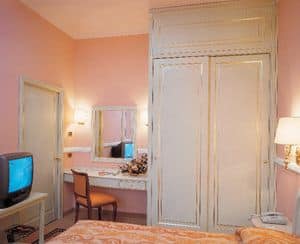 Hotel Residence Romana, Furniture for hotel room, bed, wardrobe, desk with mirror, TV stand