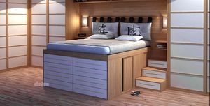 Impero with drawers, Raised space-saving bed with drawers