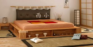 Libroletto, Wooden bed with integrated bookcase