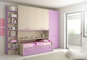 Bridge KP 102, Bedroom with furniture on wheels with anti-lock system