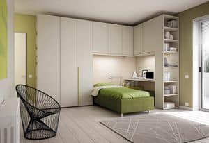Bridge KP 201, Bedroom with optimized space, with various finishings