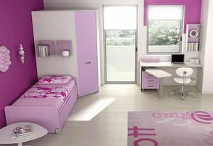 Children bedroom KC 125, Modern bedroom and practical, ideal for girls