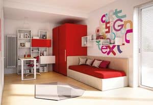 Children bedroom KC 205, Modern bedroom, lacquered with water paints
