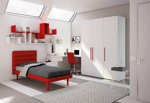 Children bedroom KC 210, Children's bedroom made in Italy with high quality