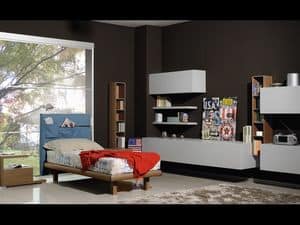 Climb Youngs 04, Bedroom for boys, with furniture in modern style