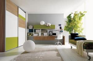 Comp. 105, Compact boy room, sophisticated colors