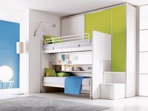 Comp. 302, Bedroom with bunk bed, customizable