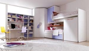 Comp. 401, Solution for kids room, patented loft bed