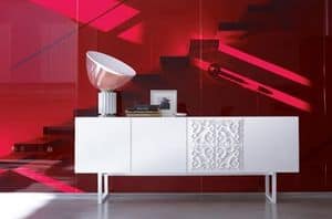 Adorna, White lacquered sideboard, modern style