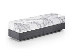 Alterego sideboard, Sideboard with 4 drawers, with rigorous shapes