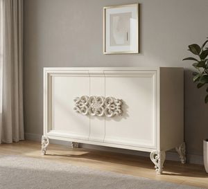 Art. 1871, Refined sideboard with white lacquered finish