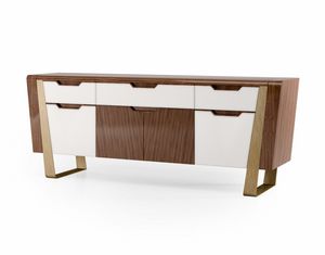 ART. 3428, Sideboard with leather doors