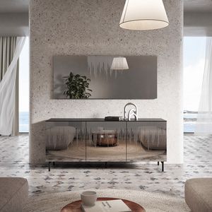 Atena, Sideboard with mirrored doors with engravings