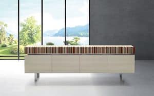 ATHENA 2.7 BC ACERO FRISEE, Maple essence sideboard, ideal for modern environments