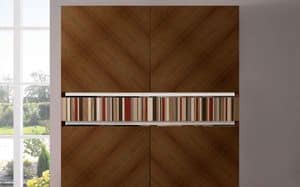 ATHENA QUADRA BC-TEAK, Teak sideboard, handmade, 2 doors, ideal for elegant environments