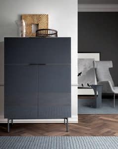 Brema, Cabinet for living rooms, with push-pull system