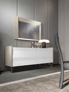 Futura sideboard, Modern sideboard with faceted doors