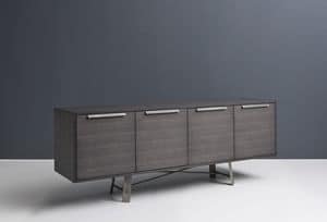 Hermitage sideboard, Wooden sideboard with 4 doors suited for modern dining room