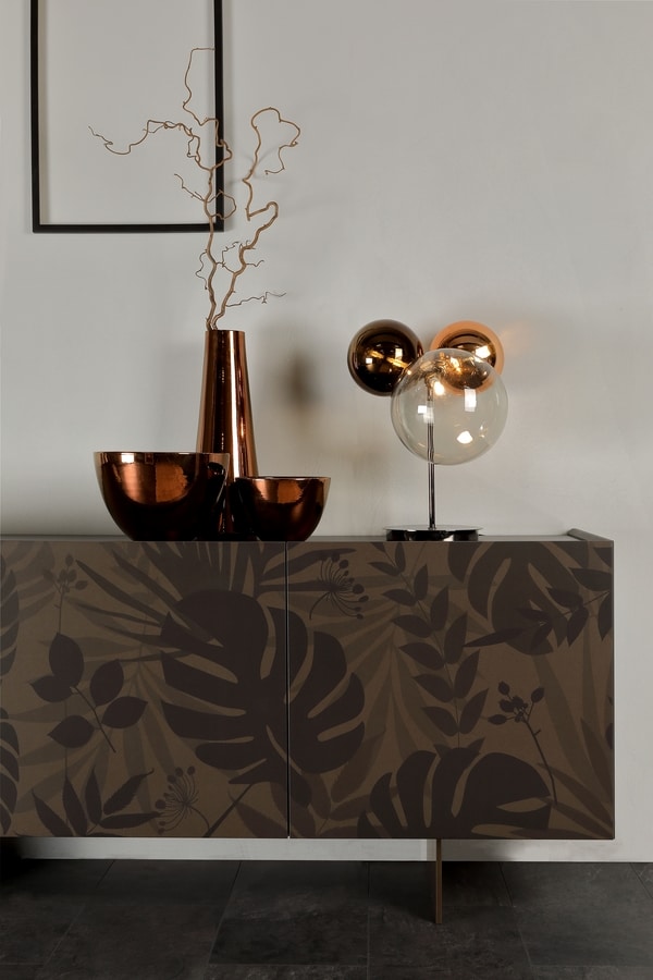 KONG, Sideboard with floral serigraphy