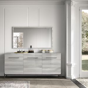 Mia Art. MIDGRB301 - MIDGRB301M, Sideboard with a clean design, gray lacquered finish