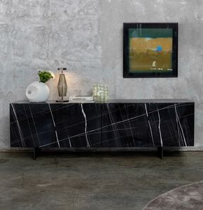 MONOLITE, Sideboard with marble effect film